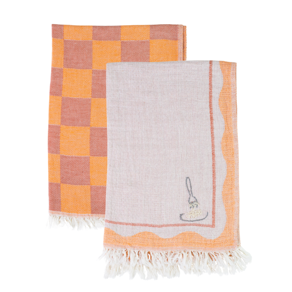 Pasta Hand-Stitched Towel Set