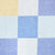 Checkered fabric pattern with blue, white, and yellow squares