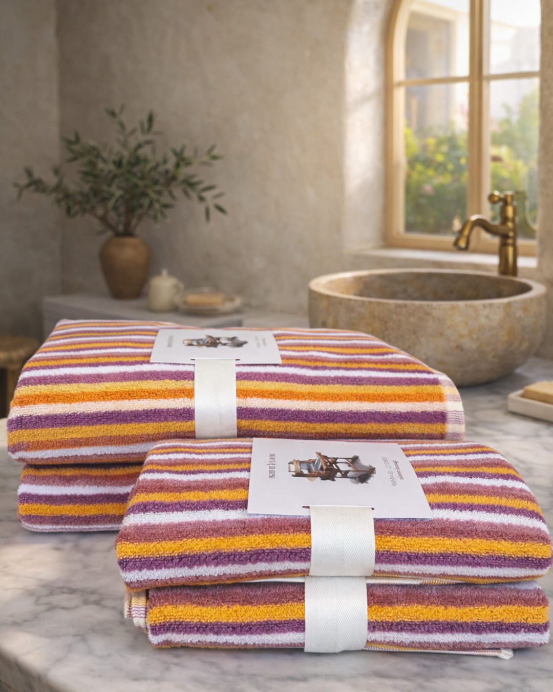 Striped Marseille Towel Bundle (Set of 4)