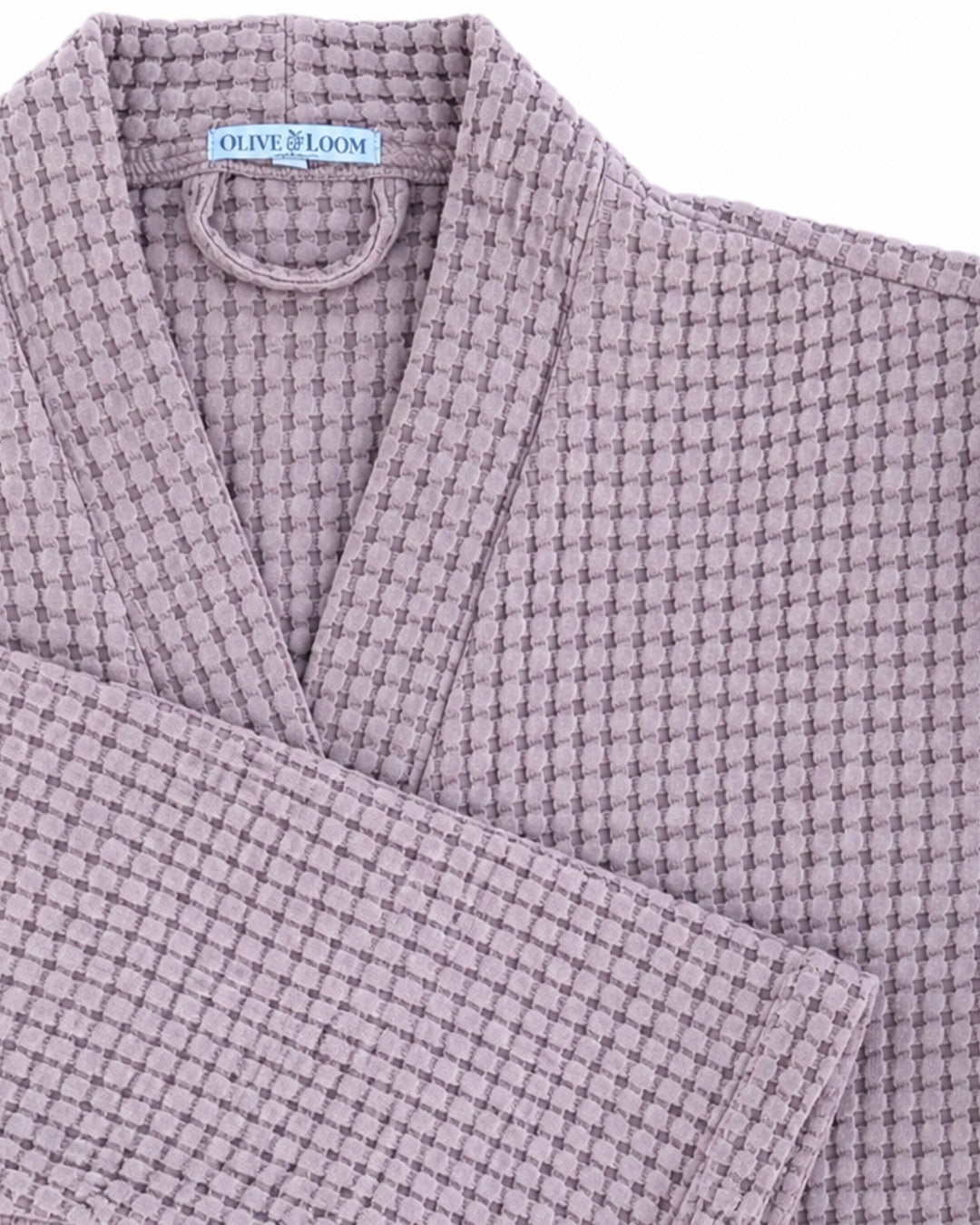 Embroidered Turkish Cotton Waffle Robe