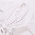 Velvet Ribbed Cotton Robe in White from Olive & Loom