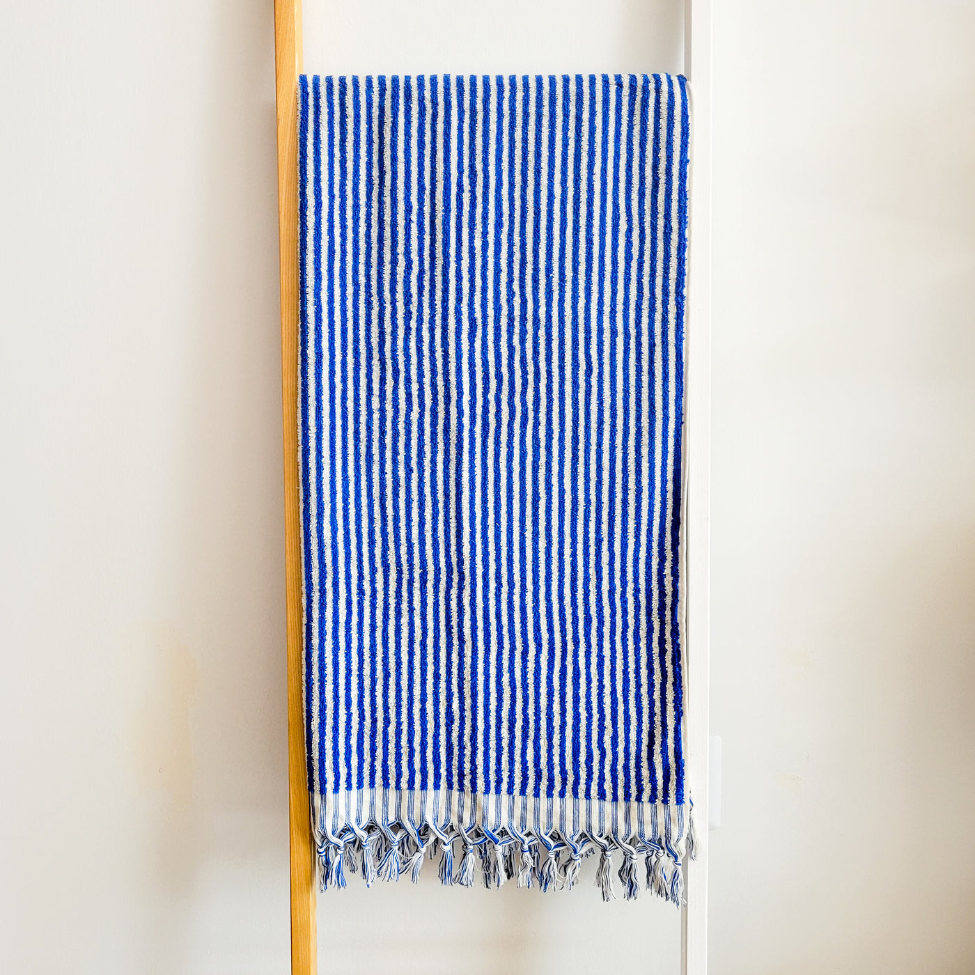 Marseille Stripe Towel - Cobalt