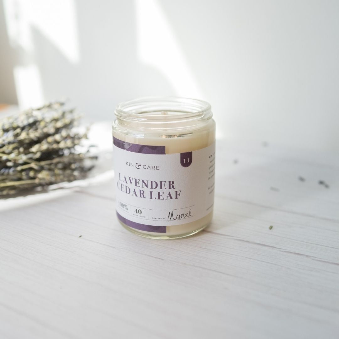 Lavender Cedar Leaf Jar Candle