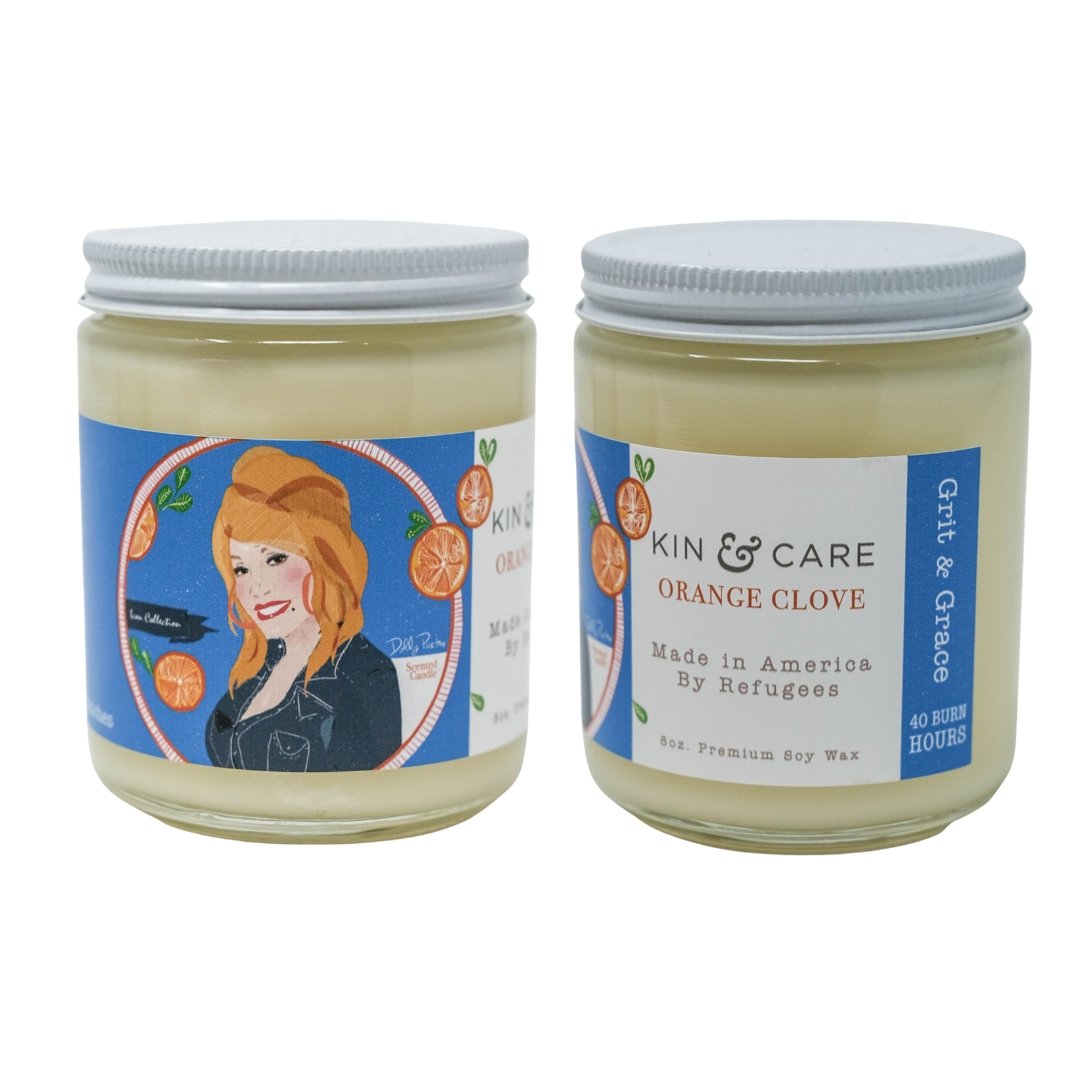candle fresh sweet floral musky icon soy wax dolly parton