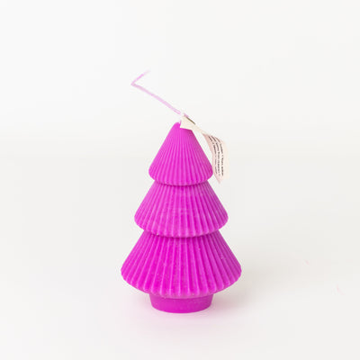 Ribbed Xmas Tree Candle