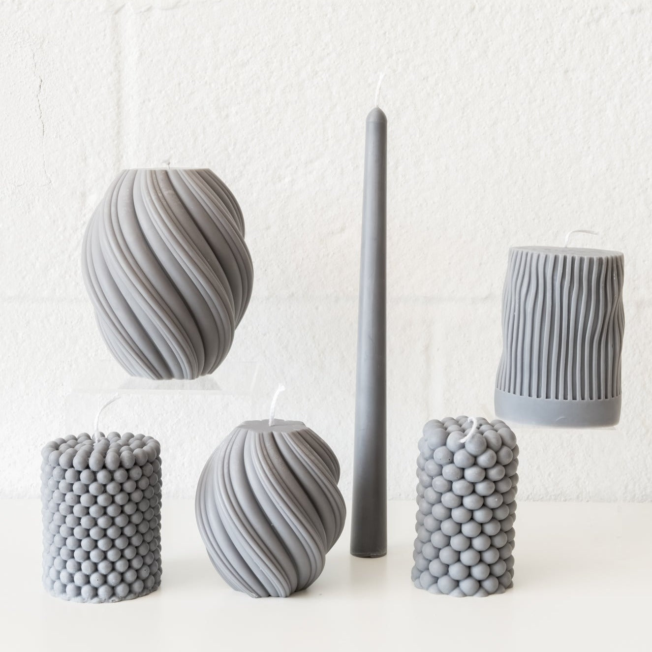 Fall/Winter Collection Shape Candles - Grey