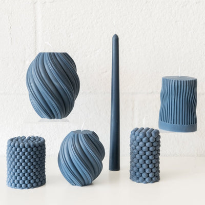Fall/Winter Collection Shape Candles - Navy