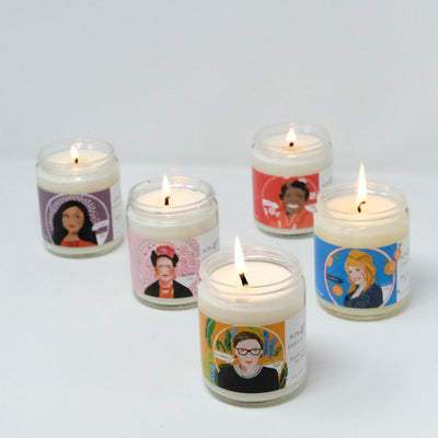 candle fresh sweet floral musky icon soy wax 