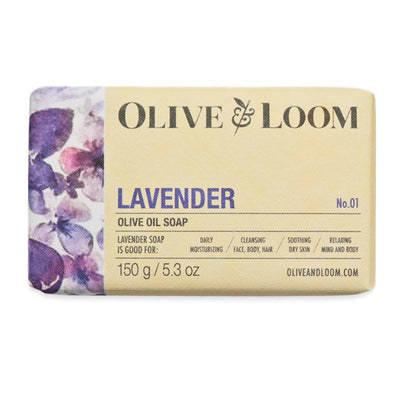 Olive & Loom Lavender Olive Oil Soap all natural olive oil soap fresh cleansing made in turkey softening 