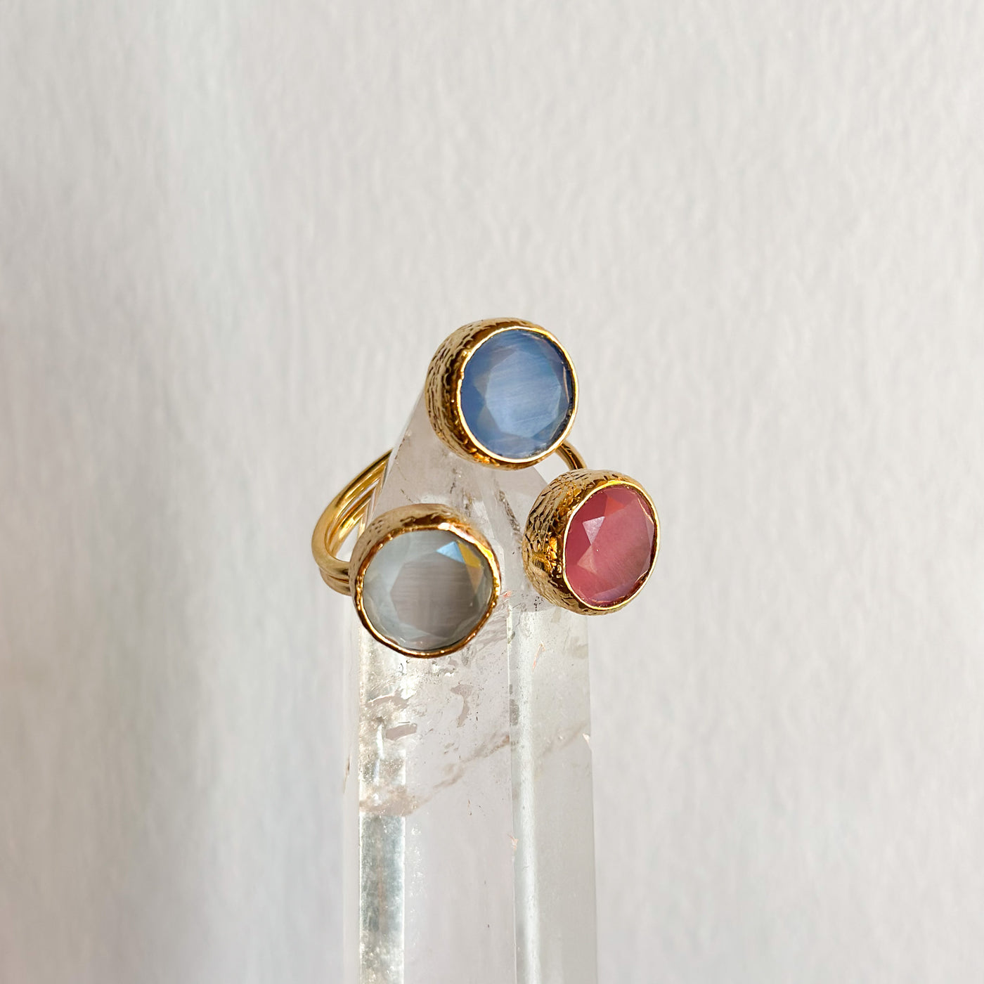 Tri stone ring