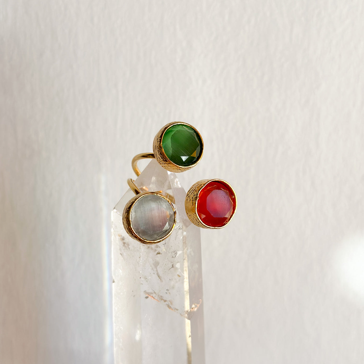 Tri stone ring