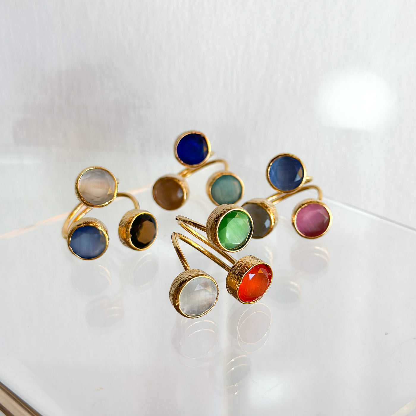 Tri stone ring