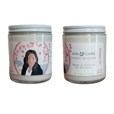 candle fresh sweet floral musky icon soy wax kamala harris