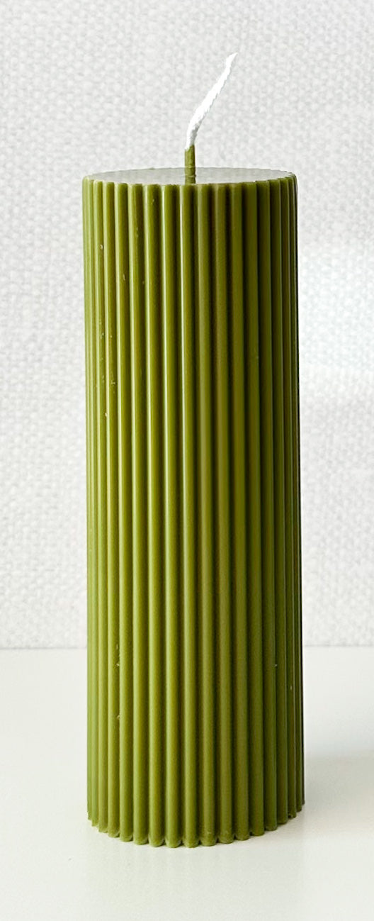 Pleated Candle - Tall Pillar