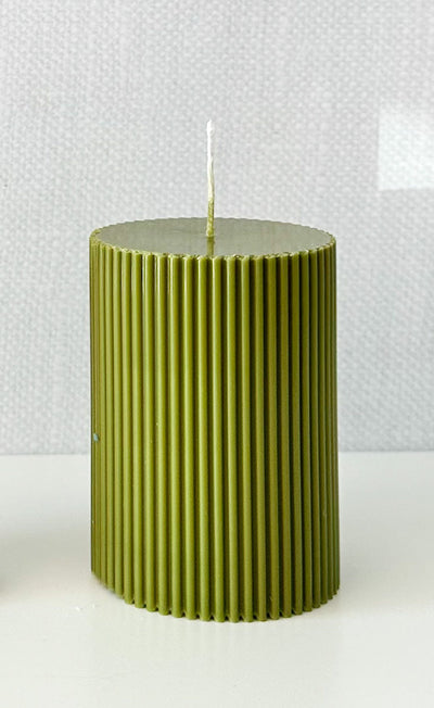 Pleated Candle - Wide Pillar