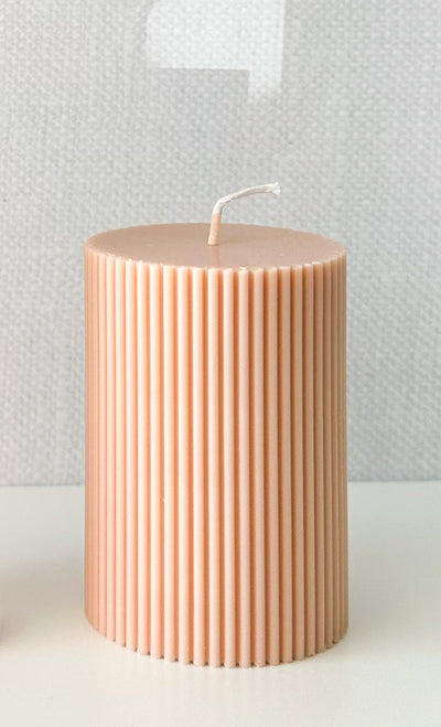 Pleated Candle - Wide Pillar