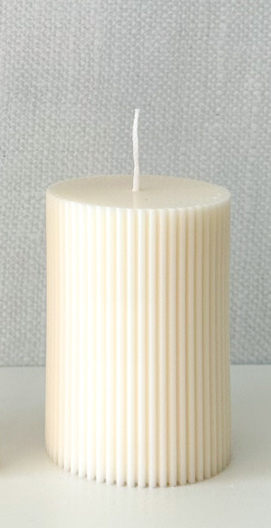 Pleated Candle - Wide Pillar