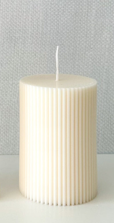 Pleated Candle - Wide Pillar