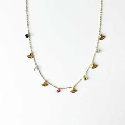 Multi Gem Evil Eye Necklace