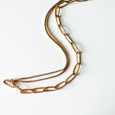 Half & Half Chain Necklace